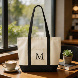 Bolso De Tela Tipografía moderna simple y trendy en blanco y neg