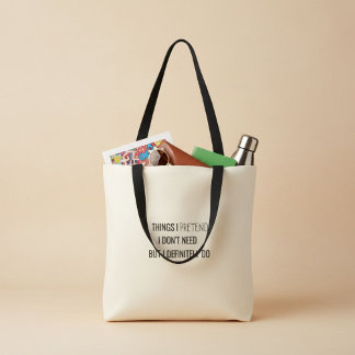 Bolso De Tela Tipografía motivacional inspiradora simple