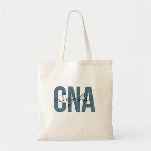 Bolso De Tela Tipografía Negrita Nombre Personalizado de CNA