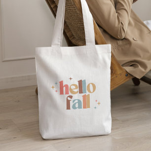 Bolso De Tela Tipografía retro de otoño