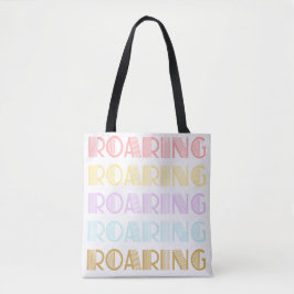 Bolso De Tela Tipografía Retro Negrita Impresa