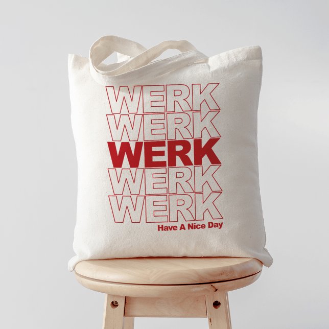 Bolso De Tela Tipografía roja de Werk (Subido por el creador)