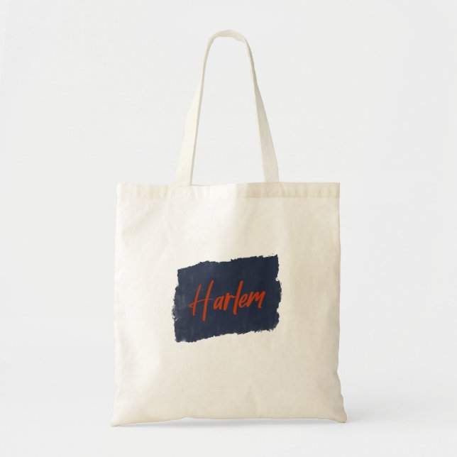 Bolso De Tela Tipografía roja manuscrita Harlem (Frente)