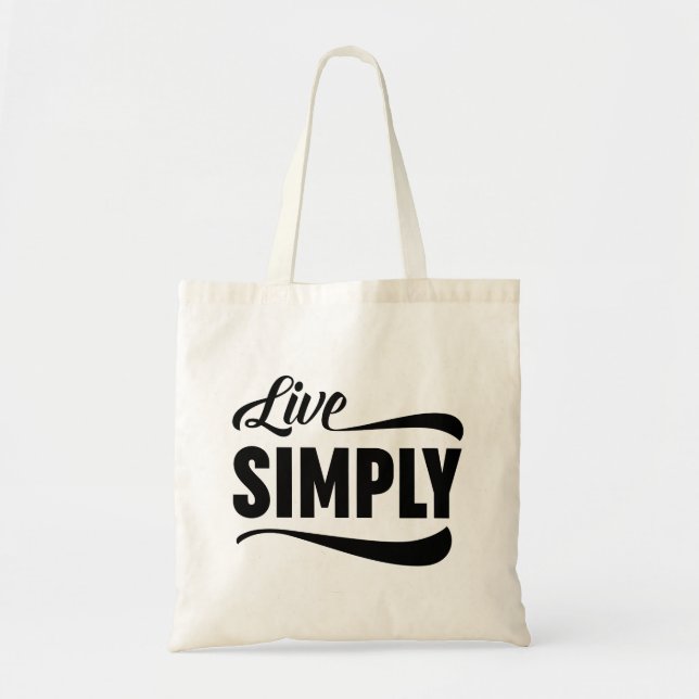 Bolso De Tela Tipografía simple en vivo (Frente)