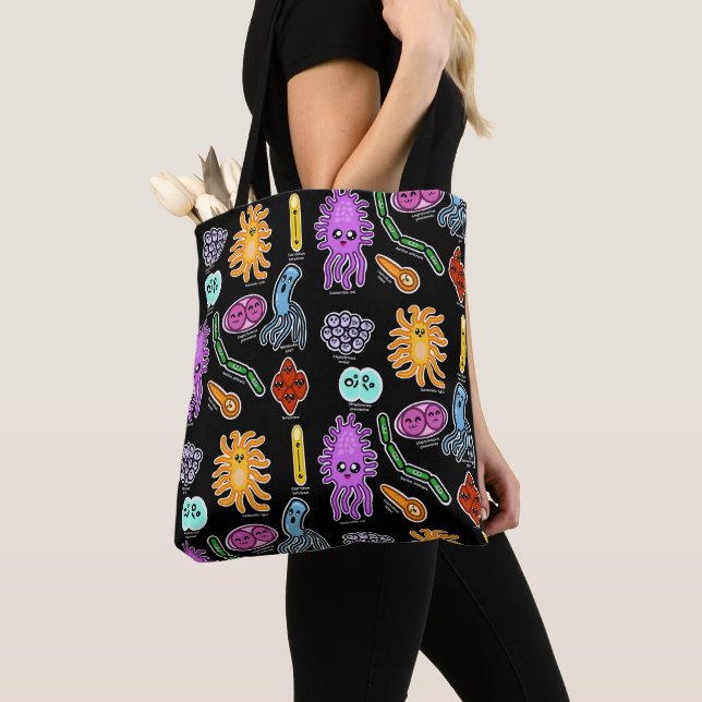 Bolso De Tela Tipos De Bacterias (Detalle)