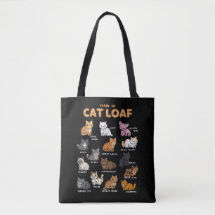 Bolso De Tela Tipos de Cat Loaf Gatitos Adorables Gatos Kawaii A