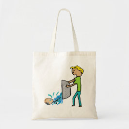 Bolso De Tela Tira Al Bebé Con El Agua De Baño