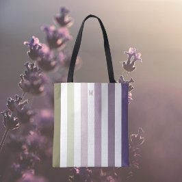 Bolso De Tela Tira de campo de lavanda de Ombre y monograma pers