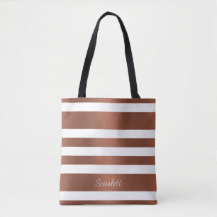 Bolso De Tela Tira de cobre blanca
