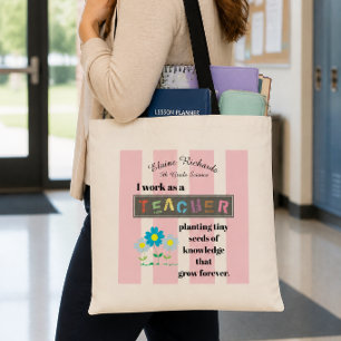 Bolso De Tela Tira Inspiradora para Maestros - Personalízala