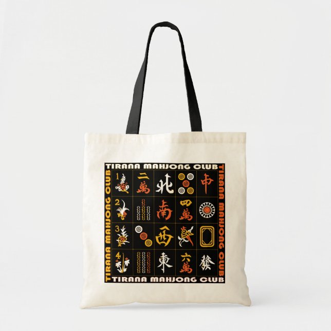 Bolso De Tela Tirana MahJong Club (Frente)