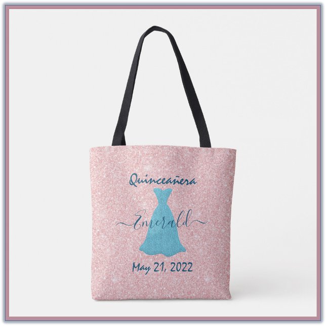 Bolso De Tela Tirante conmemoración de Quinceanera Tote Bag (Subido por el creador)