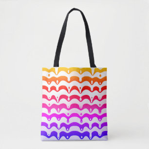 Bolso De Tela Tiras de goteo psicodélicas del Jazzy Tropical