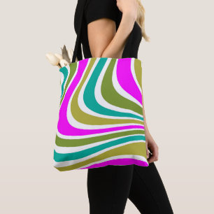 Bolso De Tela Tiras de Mod y Plaids
