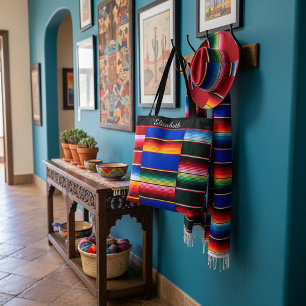 Bolso De Tela Tiras de serape personalizadas