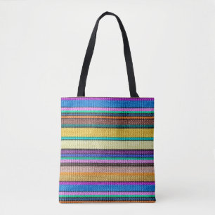 Bolso De Tela Tiras de tejido de color sin inconvenientes 1