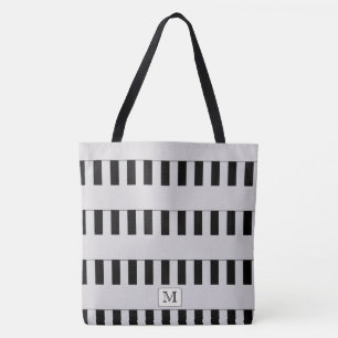 Bolso De Tela Tiras grises pasteles en cualquier monograma Perso