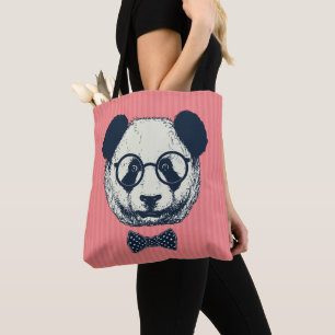 Bolso De Tela Tiras Panda