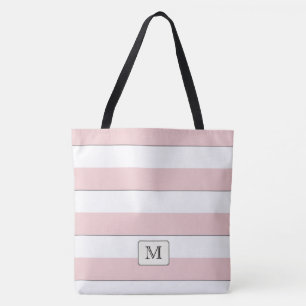 Bolso De Tela Tiras rojas Pastel en cualquier monograma de Perso