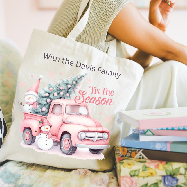 Bolso De Tela Tis the Season Christmas Tote Bag (Customize this cute tis the season Christmas tote bag. )