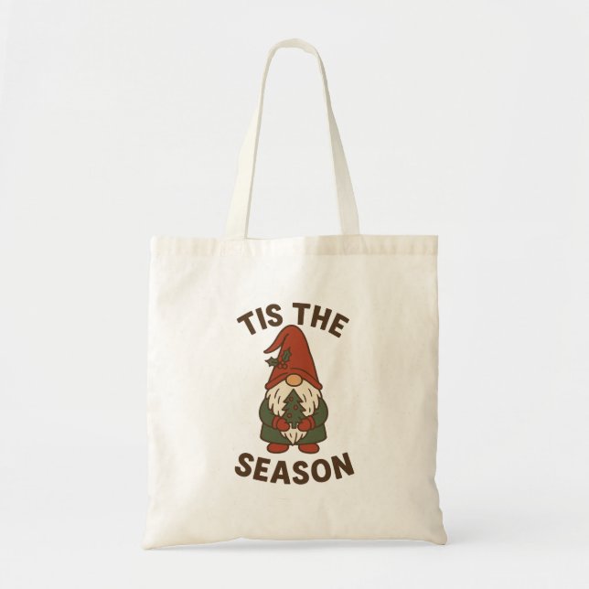 Bolso De Tela Tis The Season Gnome Christmas (Frente)