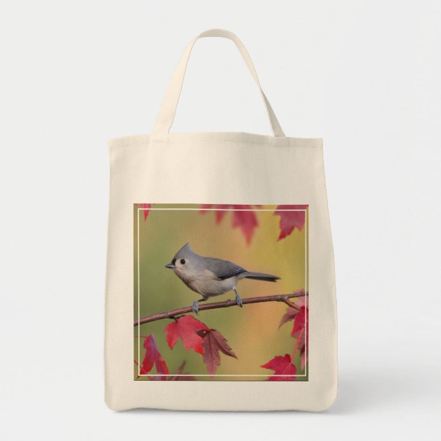 Bolso De Tela Titmice copetudos (Frente)