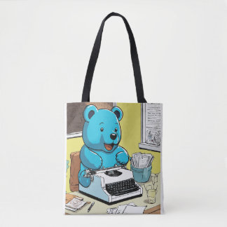 Bolso De Tela Título: La carta del oso de la goma azul gigante s