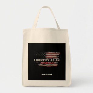 Bolso De Tela Título: Me Identifico Como Un Diseño De Bandera Es