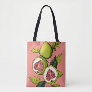 Bolso De Tela Título: Simple Pen and Digital Art Guava Combinati