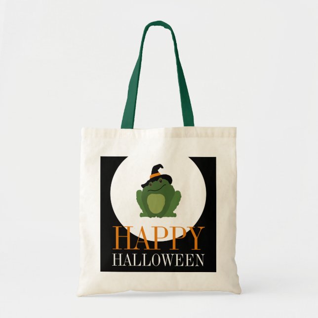 Bolso De Tela Toad de bruja suave, Halloween (Frente)