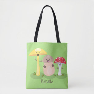 Bolso De Tela Toadstool de hongos de hongo de kawaii