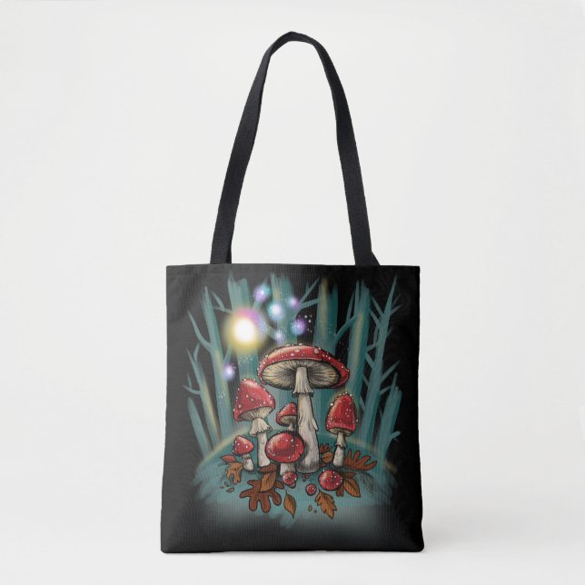 Bolso De Tela Toadstools encantados (Anverso)