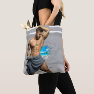Bolso De Tela Toalla de hombre de SlipperyJoe's pared de ladrill