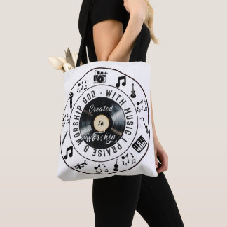 Bolso De Tela Tocadiscos Creado para Adorar