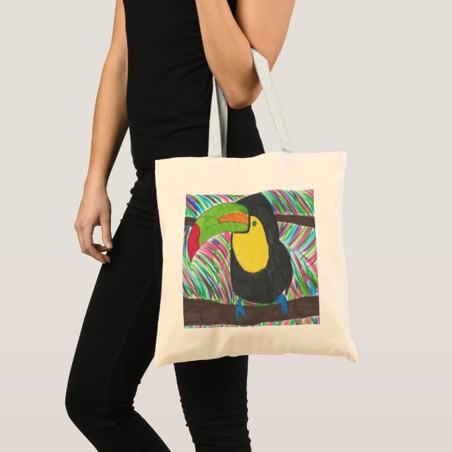 Bolso De Tela Tocante tropical colorido (Anverso (producto))