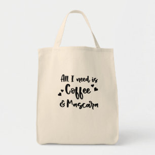 Bolso De Tela Toda lo que necesito es camiseta del café y del