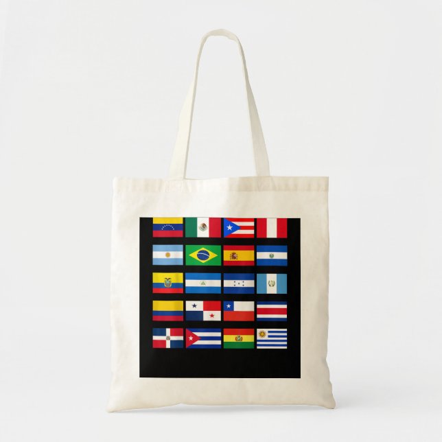 Bolso De Tela Todas las banderas latinoamericanas son patrimonio (Frente)