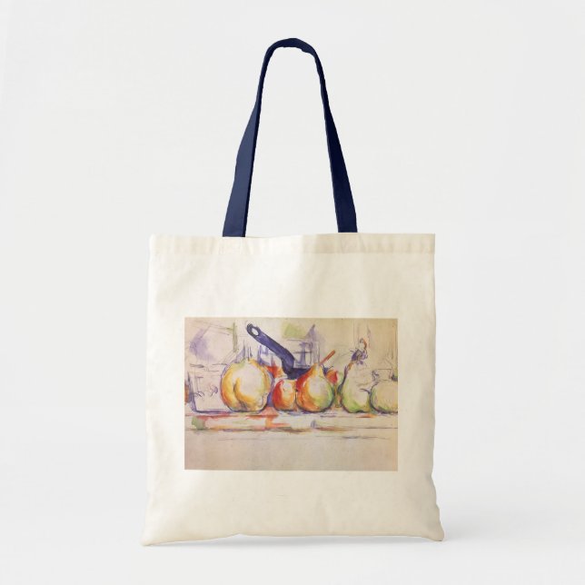 Bolso De Tela Todavía la vida con Saucepan de Paul Cezanne (Frente)