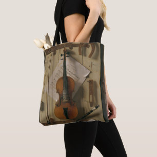 Bolso De Tela Todavía vida, violín y música