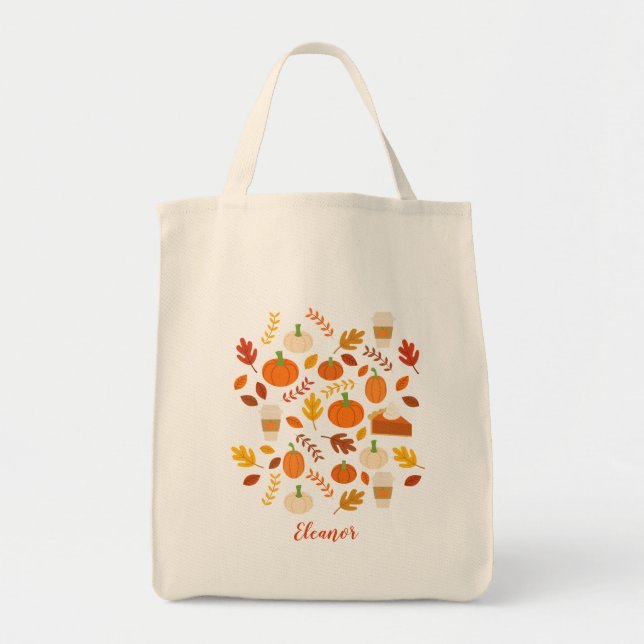 Bolso De Tela Todo el Personalizable otoñal Tote Bag (Frente)