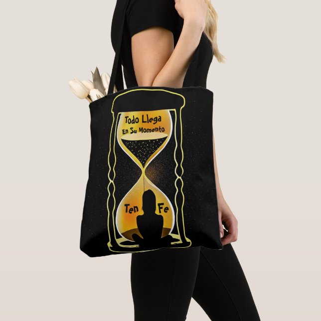 Bolso De Tela “Todo llega en su momento” – Believe in Timing  (Detalle)