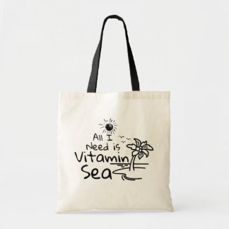 Bolso De Tela Todo Lo Que Necesito Es Vitamina Sea, Gracioso Reg