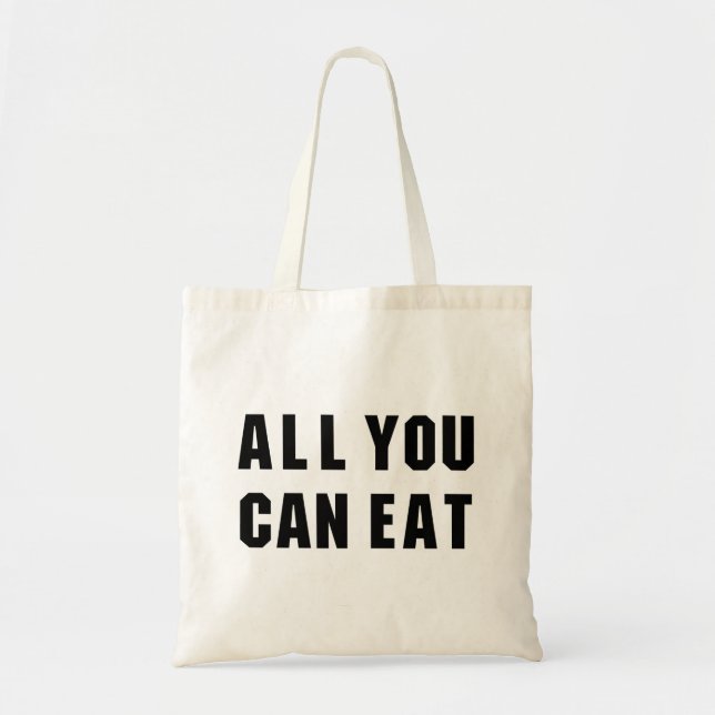 BOLSO DE TELA TODO LO QUE PUEDAS COMER (Frente)
