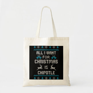 Bolso De Tela Todo Lo Que Quiero De Los Navidades Es Chipotle Lo
