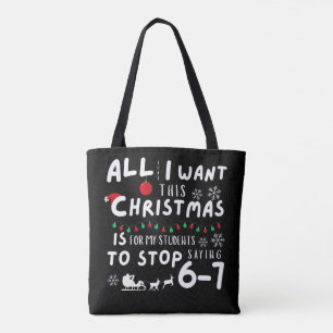Bolso De Tela Todo lo que quiero para Navidad Estudiantes Dejen 