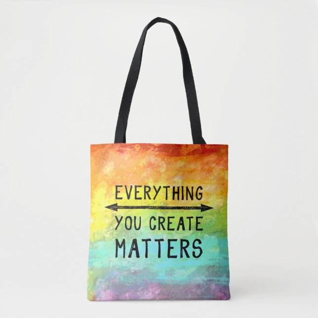 Bolso De Tela Todo usted crea materias (Anverso)