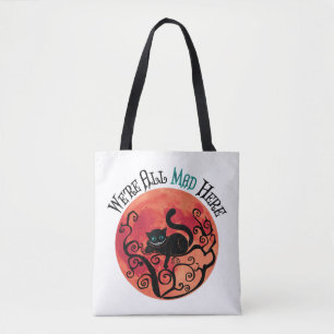 Bolso De Tela Todos estamos locos aquí - Gato de Cheshire