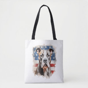 Bolso De Tela TODOS LOS AMERICANOS DEL PERRO Pit bull 3