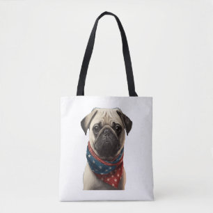 Bolso De Tela TODOS LOS AMERICANOS DEL PERRO PUg