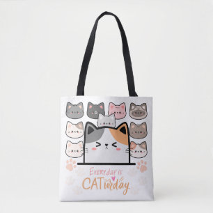 Bolso De Tela Todos los días es Cat-urday